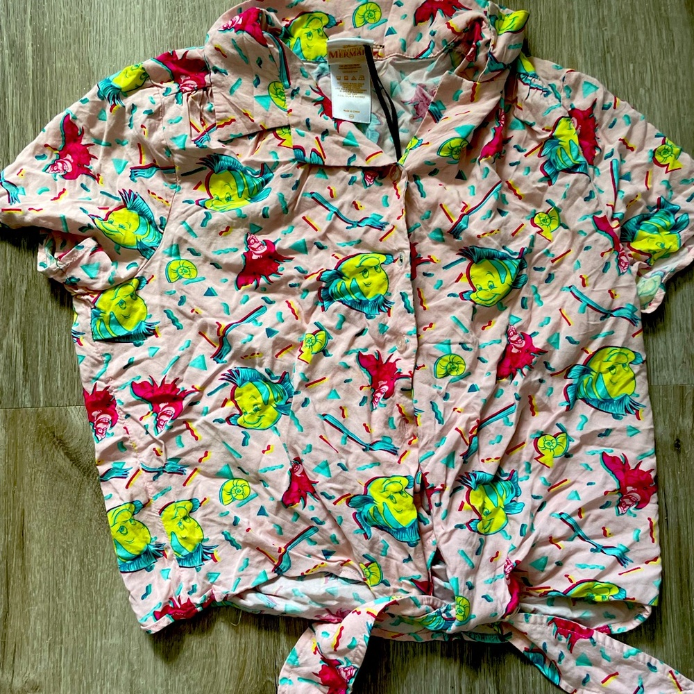 woven  shirt little mermaid